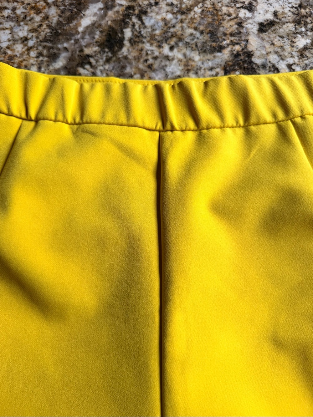 Zara Yellow Ruffle Skort, high waist, side zip, elastic back waist, CUTE! Size S - Picture 10 of 13